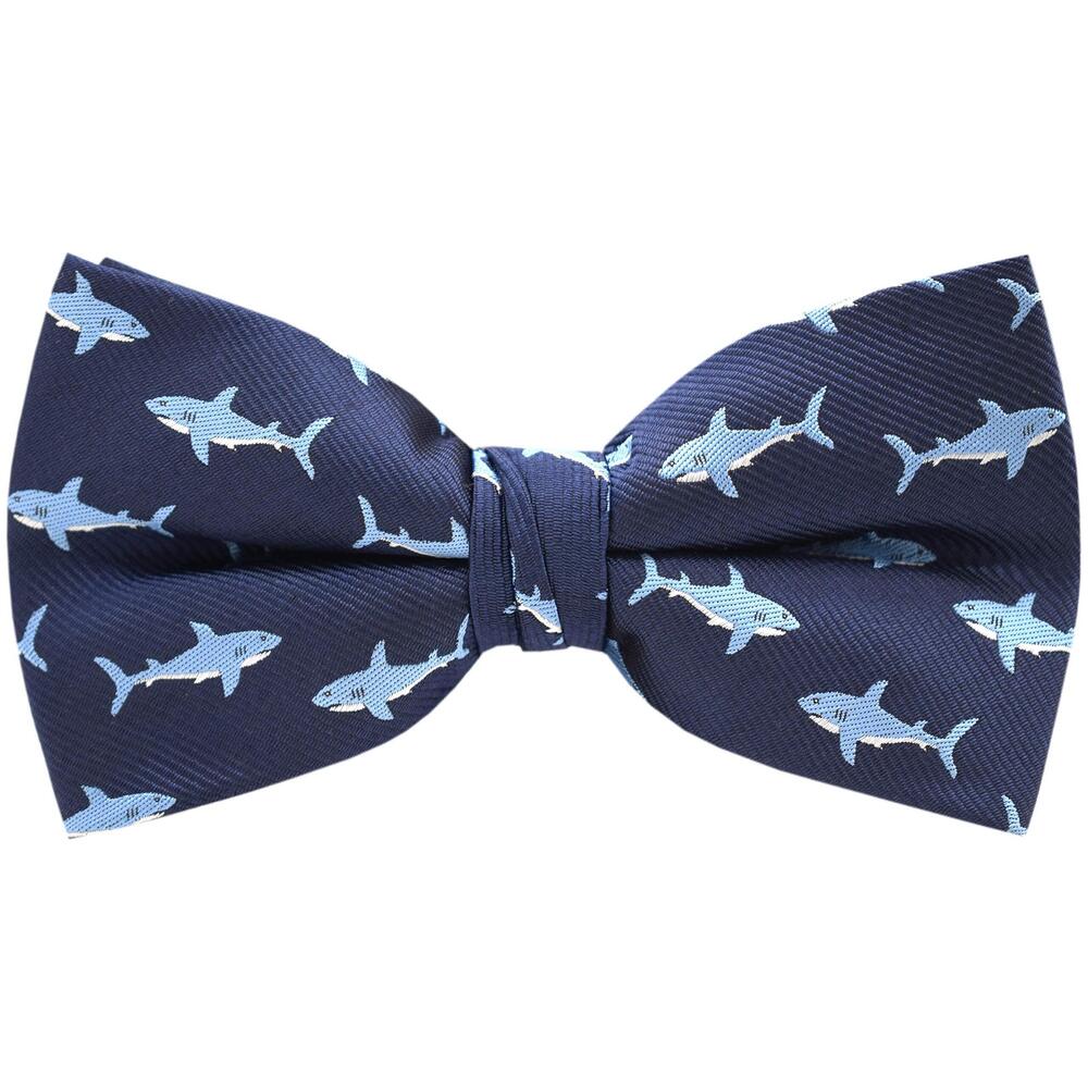 3105 Shark Pattern Bow ties + Boy Shark Pattern Bow ties - Picture 4 of 7